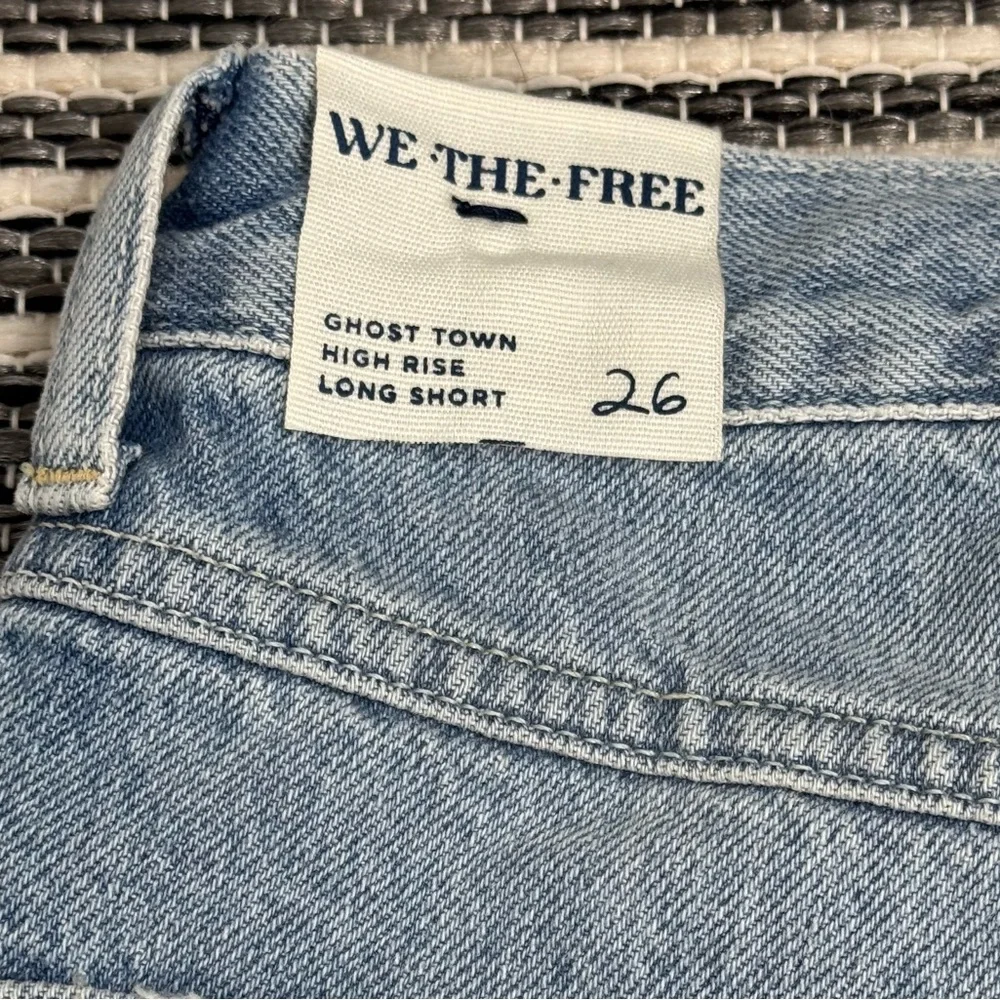 Free People We The Free Ghost Town‎ Denim Shorts 100% Cotton Blue Size 26